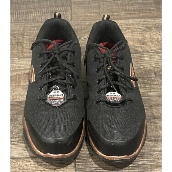 Skechers Flex Sole Steel Toe Lace-Up Oil & Slip Resistant Work Shoes 9.5 Womens - Picture 9 of 12
